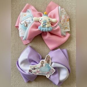 Set of 2 Handmade Boutique Bows: Cinnamoroll Edition and Special Mother's Day.